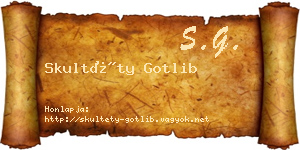 Skultéty Gotlib névjegykártya